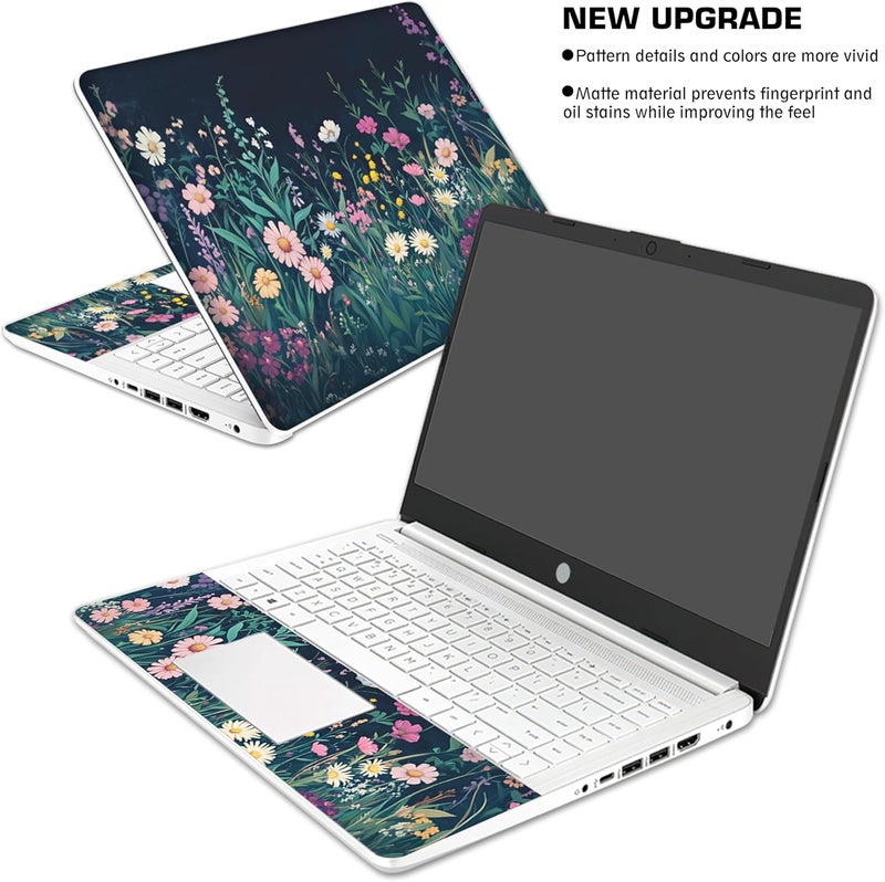 TracyArt Laptop Skin Decal HP 14" - Botanical, Laptop Cover Sticker, No Cutting Required, No Bubble, Waterproof, Scratch Resistant - Including Wide Screen and Wrist Pad - Image 3